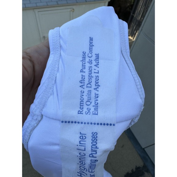 Andie Swim The Paloma White Ribbed One Piece Swimsuit Lace Back Square Neck Sz M - Picture 15 of 16